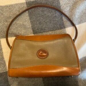 DOONEY BOURKE VINTAGE ALL WEATHER LEATHER VASCHETTA & PEBBLED LEATHER HANDBAG
